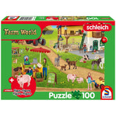 Schmidt Spiele - Farm World Boerderij Winkel 100 Stuks en 1 Figuur - Puzzels